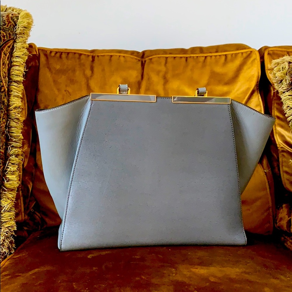 New no tags Fendi gray leather bag - Picture 2 of 15